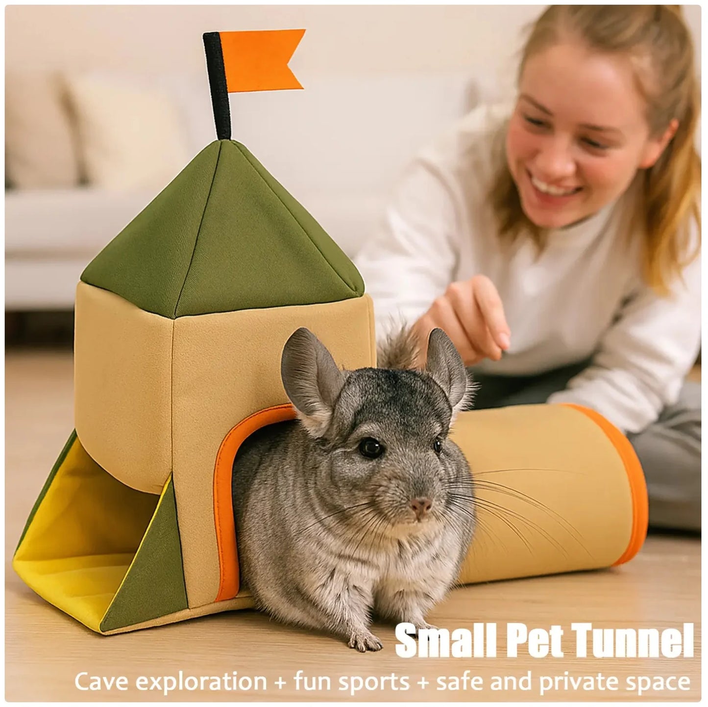 Adorable Castle Pet Tunnel - Ideal for Guinea Pigs and Small Animals