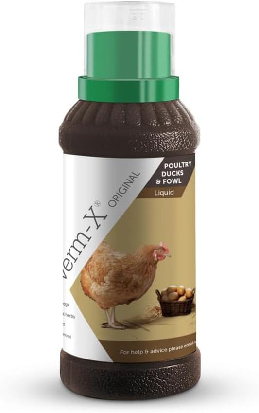 100% Natural Liquid for Poultry. Supports Intestinal Hygiene. Vet Approved. UFAS Assured. Contains Prebiotic for Gut Biome. Restores and Maintains Gut Vitality. Wormwood Free - 250Ml