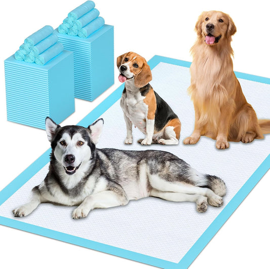 31"X47" Extra Large Dog Pee Training Pads,40Pcs Disposable Dog Training Pads Pet Potty Pads Quick Absorb Doggie Pads for House Training Cats Rabbits Dogs Leak-Proof Pet Pads