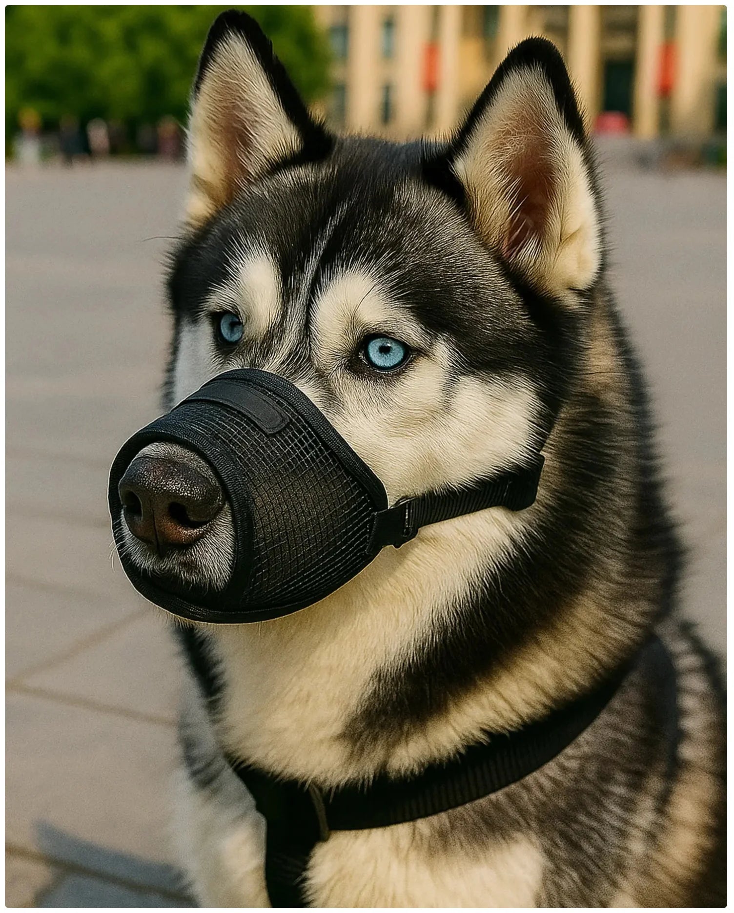 Breathable Mesh Dog Muzzle for Safe & Comfortable Walks