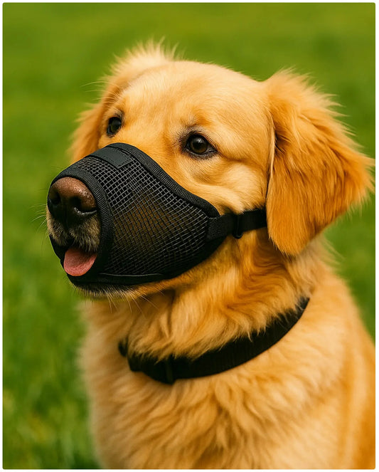Breathable Mesh Dog Muzzle for Safe & Comfortable Walks
